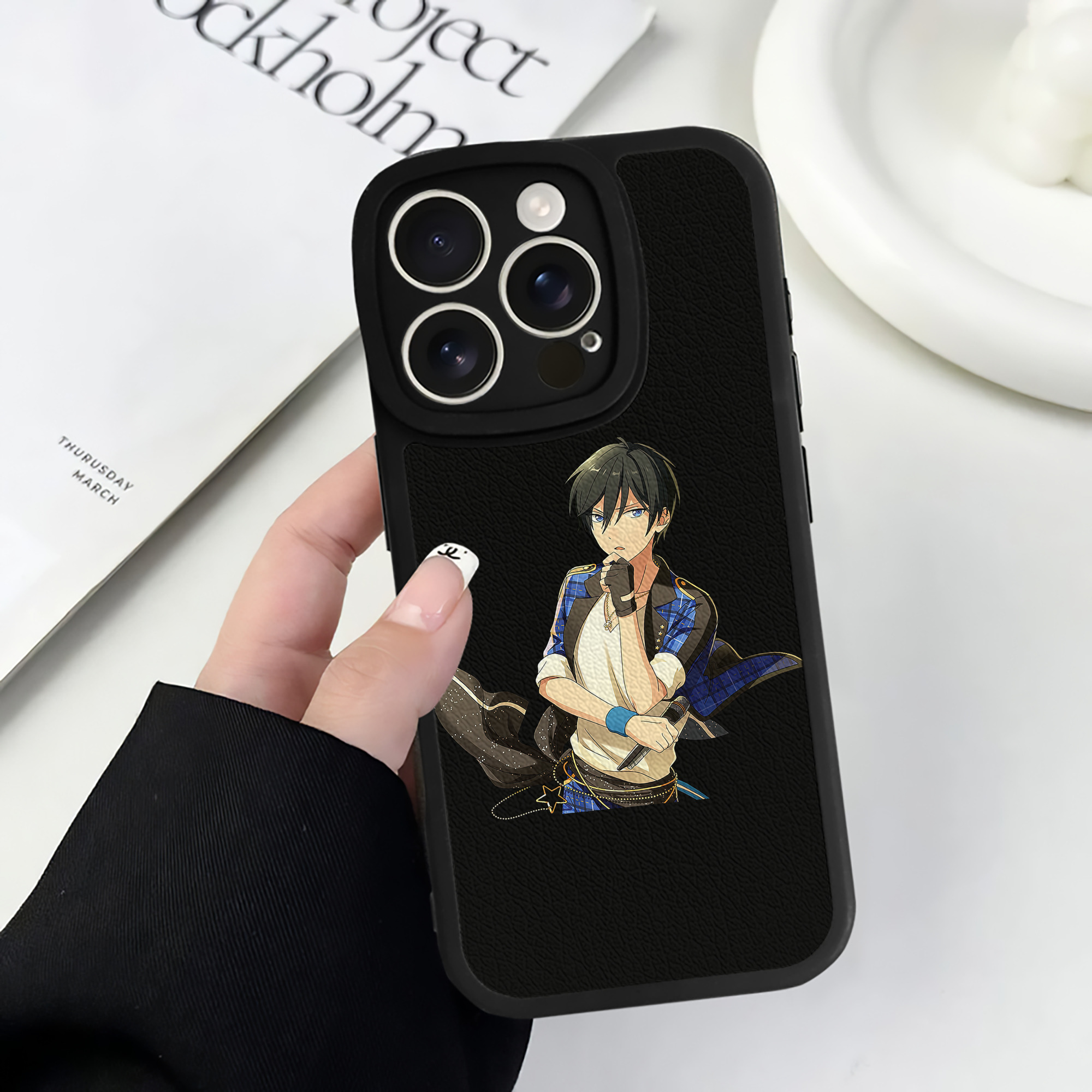 （画像用） あんさんぶるスターズ! Ensemble Stars 【iPhone 16シリーズ対応】シリコンスマホケース（レザー調） 材質：シリコン